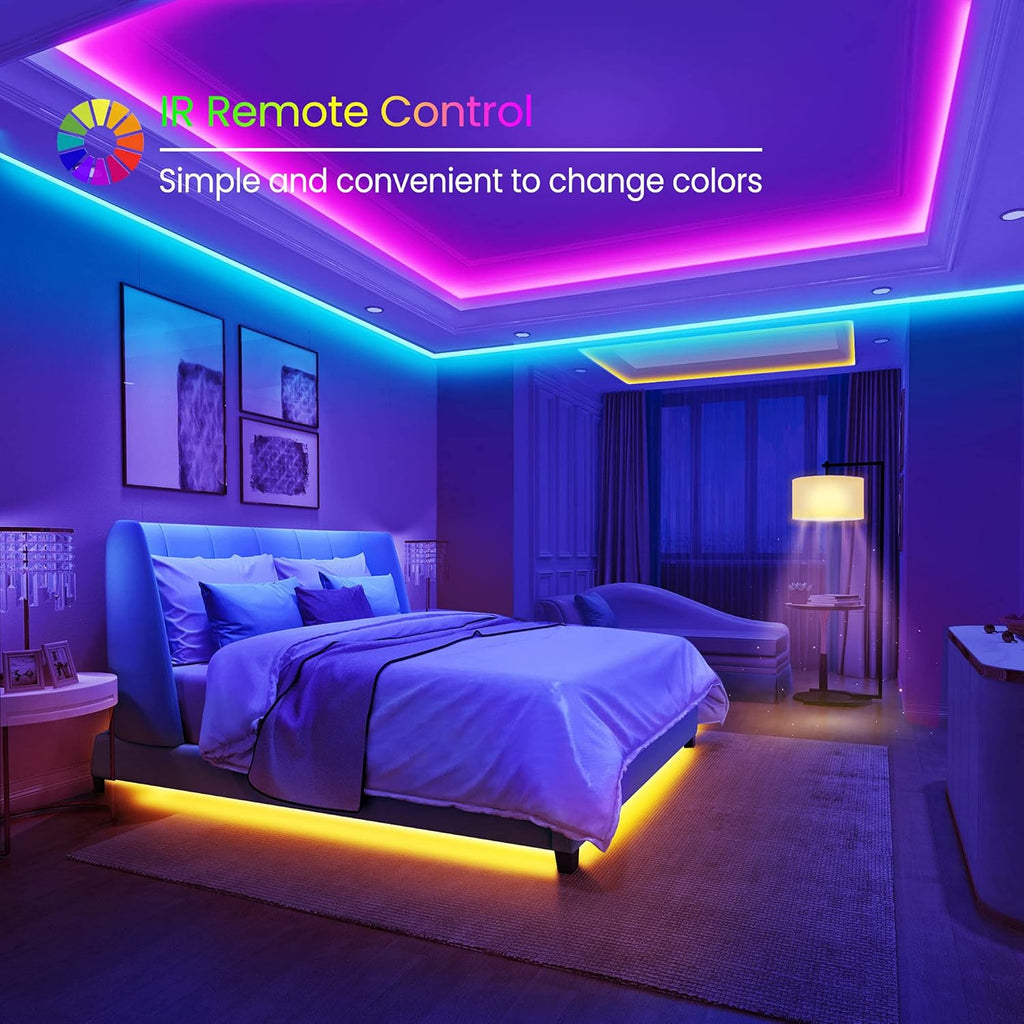 Outdoor RGB Smart IC Gaming Lights,10 Ft Neon Light Strip,App Controlled,Dramcolor,Water-Flow,Dynamic Color Changing Light,Flexible,Projective Diy,Gaming Room,Desk,Under Table