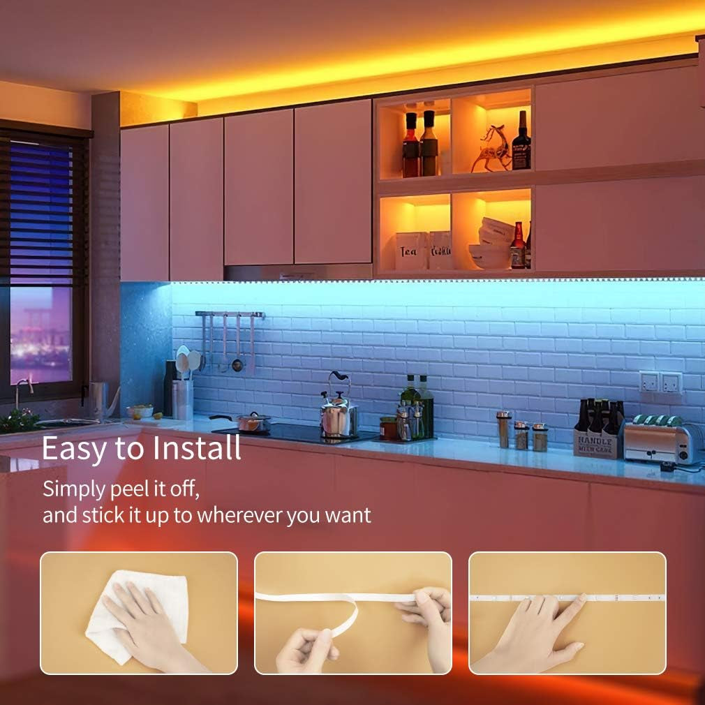 Outdoor RGB Smart IC Gaming Lights,10 Ft Neon Light Strip,App Controlled,Dramcolor,Water-Flow,Dynamic Color Changing Light,Flexible,Projective Diy,Gaming Room,Desk,Under Table